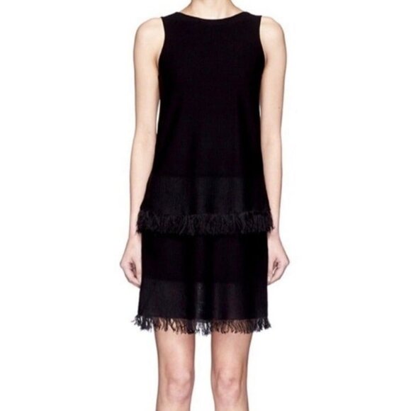 Theory Dresses & Skirts - Theory Jurinzi Fringe linen/viscose sweater knit dress xs